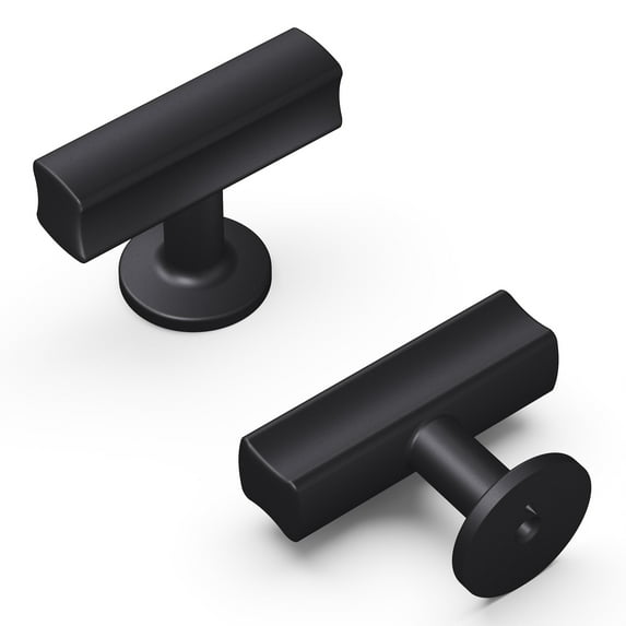 Hickory Hardware H077878MB-10B 1.93 in. Woodward T-Bar Cabinet Knob, Matte Black - Pack of 10
