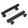 thumbnail image 1 of Hickory Hardware H077881MB-10B 96 mm CC Woodward Cabinet Pull, Matte Black - Pack of 10, 1 of 7