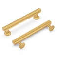 thumbnail image 1 of Hickory Hardware H077882BGB-10B 128 mm CC Woodward Cabinet Pull, Brushed Golden Brass - Pack of 10, 1 of 7