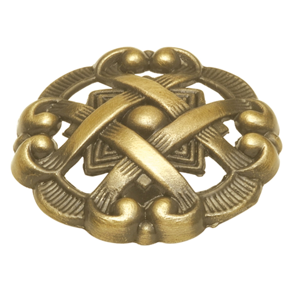 Hickory Hardware Cavalier 1-1/2 Inch Diameter Antique Brass Cabinet Knob P126-AB