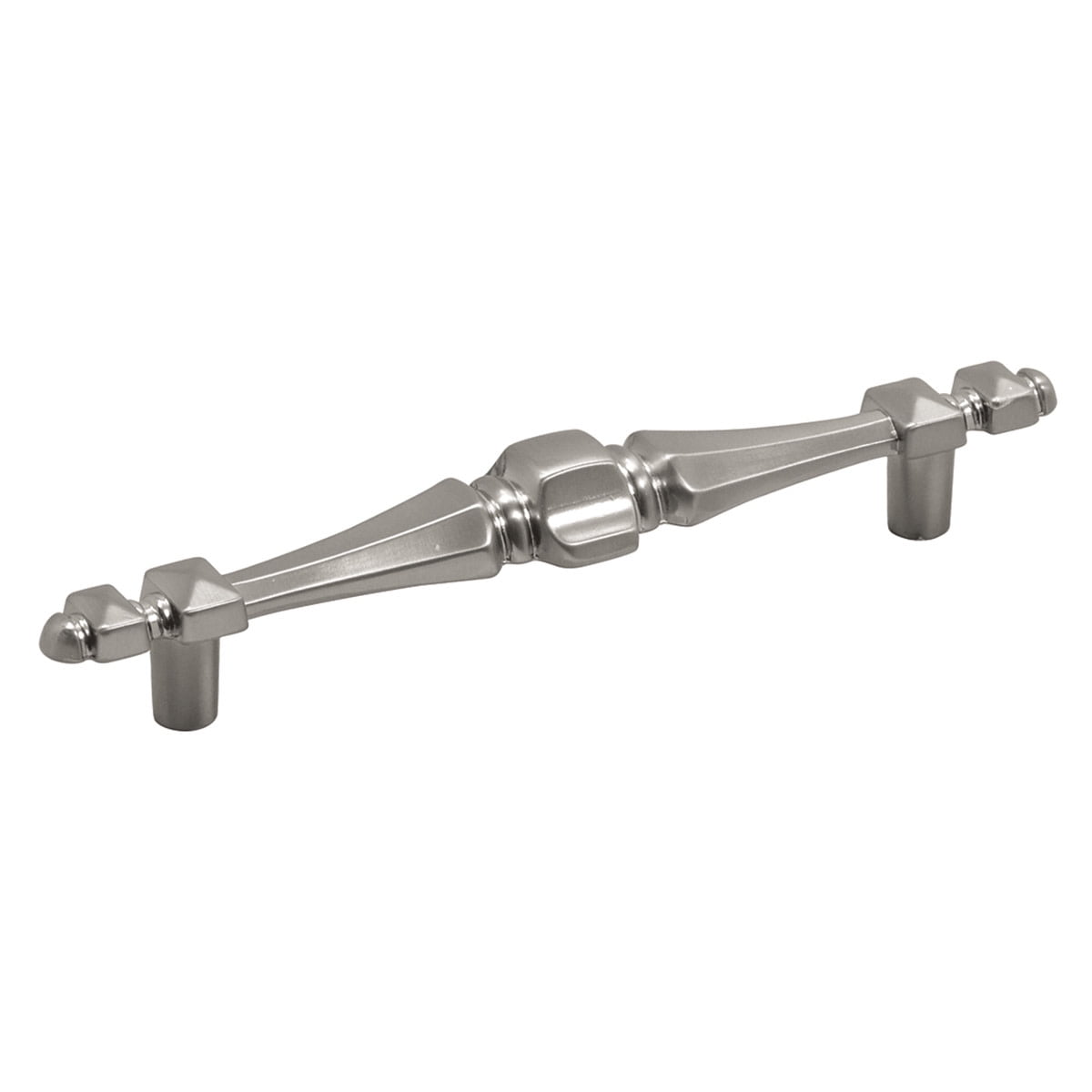 Satin Nickel Traditional Bar Cabinet Handle with Mounting Hardware