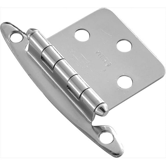 Hickory Hardware P139-26 Polished Chrome Semi-Concealed Flush Mount Hinge 2-Pack