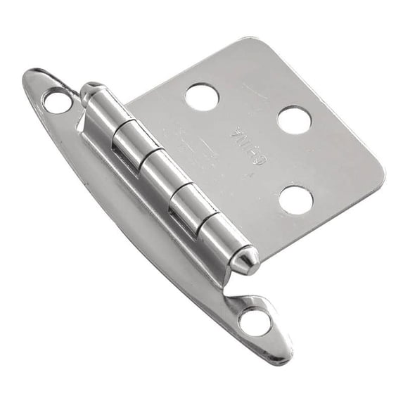 Hickory Hardware Variable Overlay Hinge Pair Brass Free Swing P139-3
