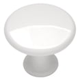 thumbnail image 1 of Hickory Hardware Conquest Collection Knob, 1-1/8" Dia. - White, 1 of 2