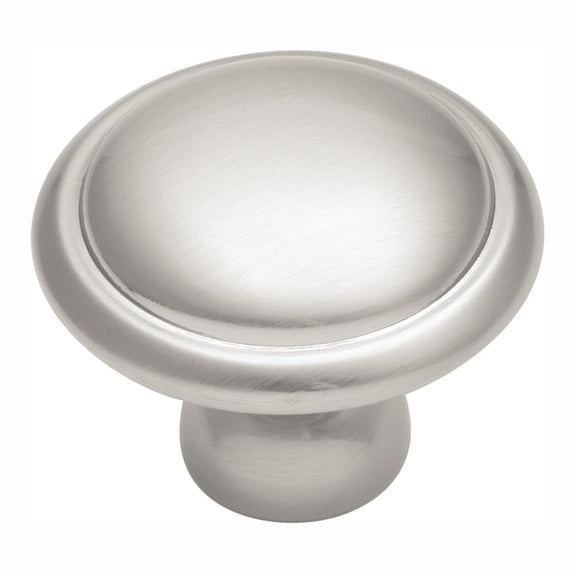 Hickory Hardware Conquest Collection Knob, 1-3/8" Dia. - Satin Nickel