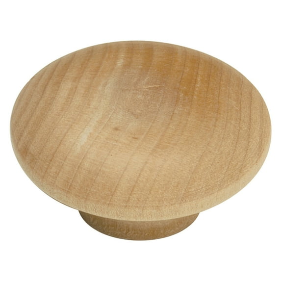 Hickory Hardware Natural Woodcraft Knob 2 inch Diameter Unfinished Wood P186-UW