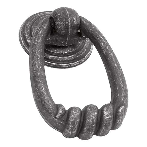 Hickory Hardware Manchester Collection Ring Pull, 1-1/2" X 2-3/16" - Vibra Pewter