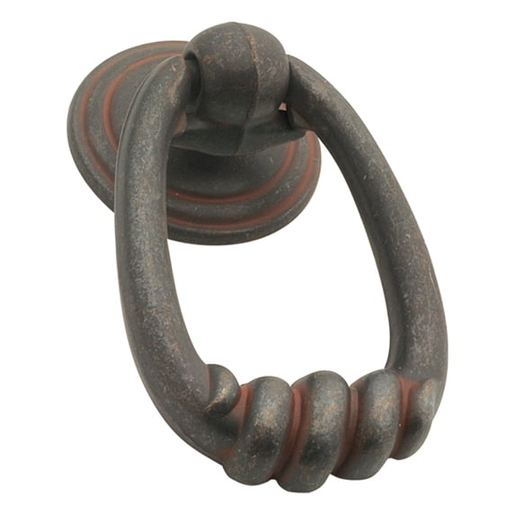 Hickory Hardware Manchester 2-1/8 Inch Diameter Rustic Iron Cabinet Ring Pull P2014-RI
