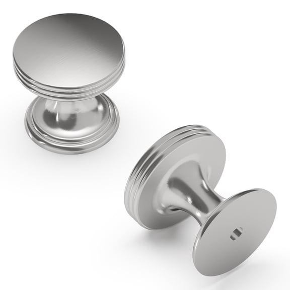 Hickory Hardware American Diner 1 Inch Diameter Satin Nickel Cabinet Knob P2140-SN