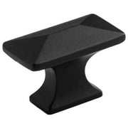 Hickory Hardware P2150-MB 1.25 x 0.6875 in. Bungalow Collection Knob&#44; Matte Black Finish
