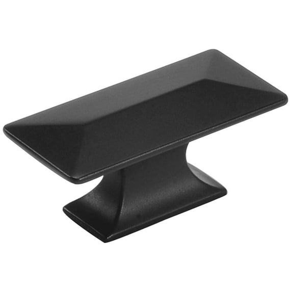 Hickory Hardware P2152-MB 2.3125 x 1.0625 in. Bungalow Collection Knob, Matte Black Finish