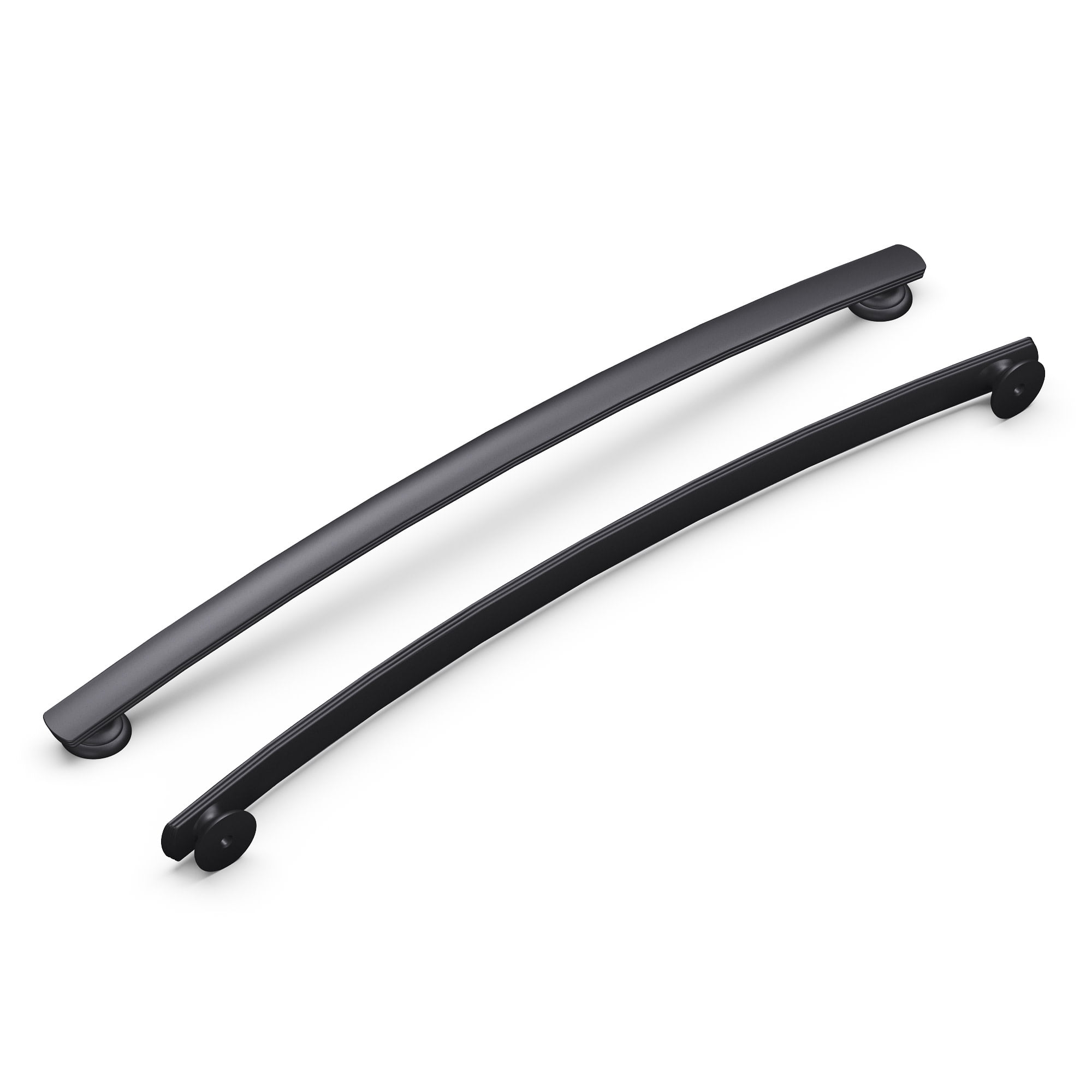 Matte Black 12" Solid Core Kitchen Cabinet Handles
