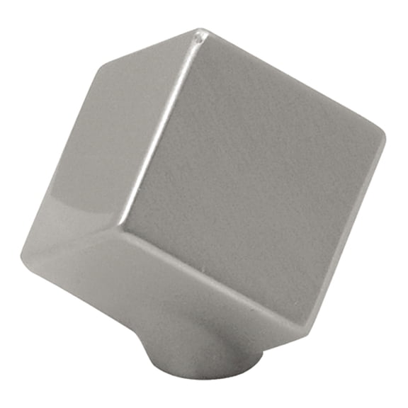 1-1/2" Square Euro-Contemporary Cabinet Knob - Satin Nickel