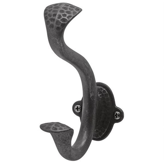 Hickory Hardware P2175-BI 5.06 In. Signature Black Iron Hook