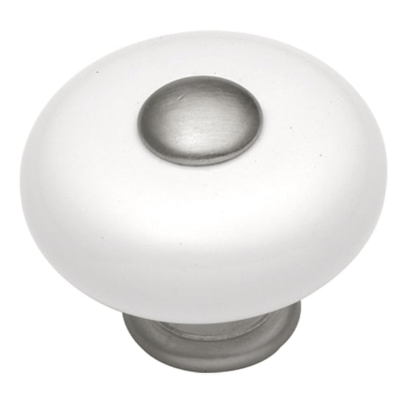 Hickory Hardware Tranquility Collection Knob, 1-1/4" Dia. - Satin Nickel