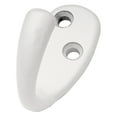 thumbnail image 1 of Hickory Hardware P27100-W 1/2" White Single Coat Hook, 1 of 2