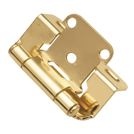 Hickory Hardware P2710F-3 Polished Brass Semi-Concealed Hinge 2-Pack