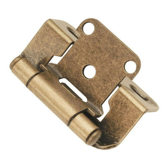 Hickory Hardware P2710F-AB Antique Brass Semi-Concealed Hinge 2-Pack