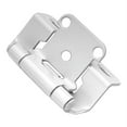 thumbnail image 1 of Hickory Hardware Partial Wrap 1/2 inch Overlay Hinge Pair White Powder Coat P2710F-W2, 1 of 2