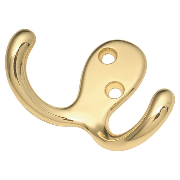 Hickory Hardware P27115-PB 2 In. Utility Polished Brass Hook