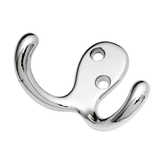Hickory Hardware P27115-Ch 3/8" Chrome Double Coat Hook