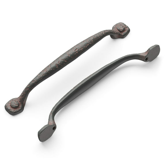 Hickory Hardware P2997-RI 160 mm Center to Center Refined Rustic Collection Pull, Rustic Iron