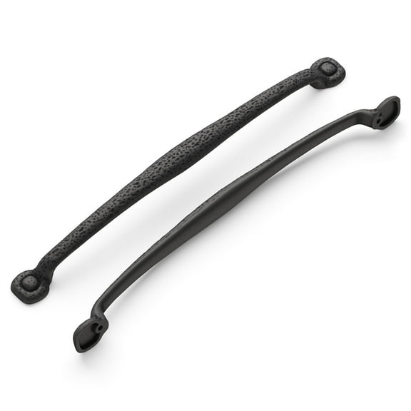 Hickory Hardware P2999-BI 18-Inch Refined Rustic Appliance Pull, Black Iron