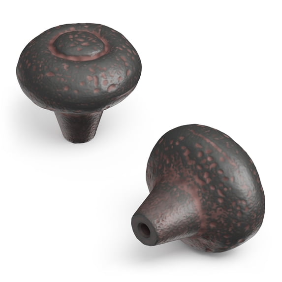 Hickory Hardware P3003-RI 1-1/2-Inch Refined Rustic Knob, Rustic Iron