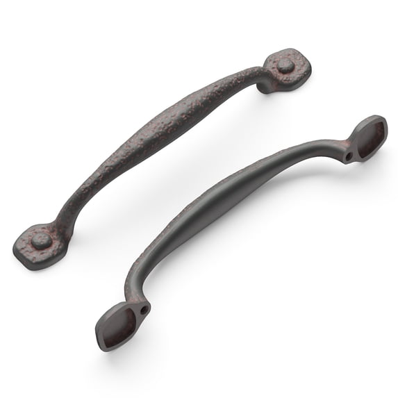 Hickory Hardware Refined Rustic Appliance Pull 8 inch Center to Center Rustic Iron P3006-RI