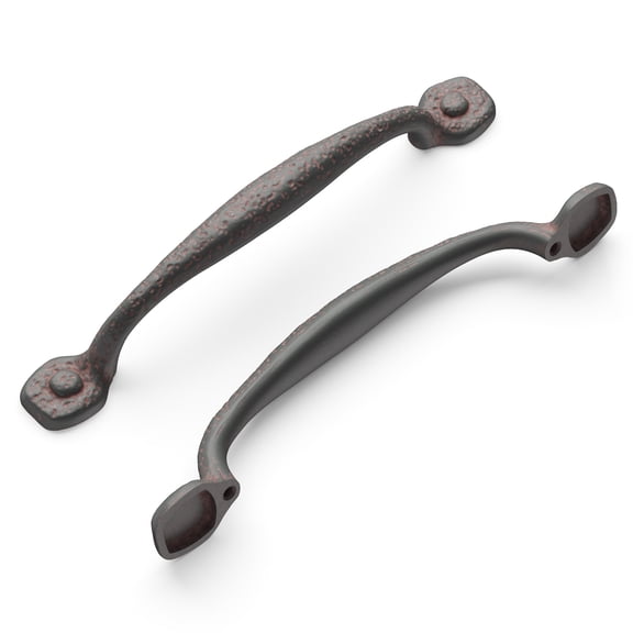 Hickory Hardware Refined Rustic Appliance Pull 8 inch Center to Center Rustic Iron P3006-RI