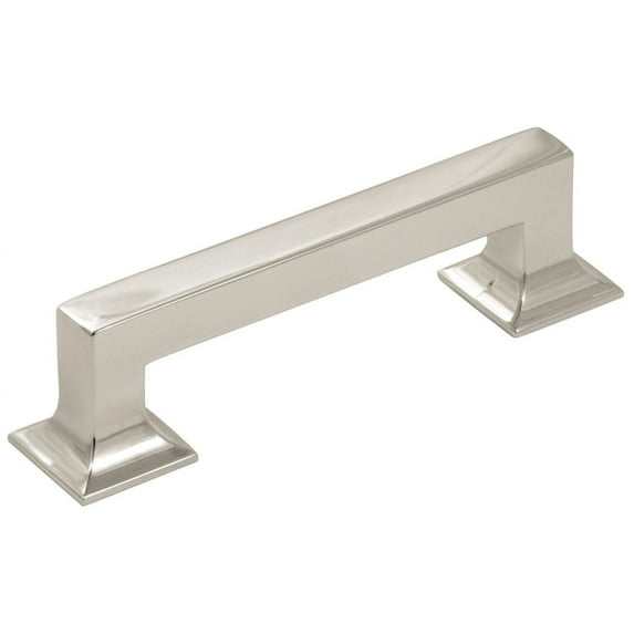 Hickory Hardware P3011-14-10B 96 mm CC Studio Cabinet Pull, Polished Nickel - Pack of 10