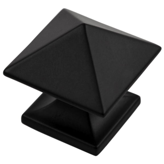 Hickory Hardware P3015-MB 1.25 in. Square Studio Collection Knob, Matte Black Finish