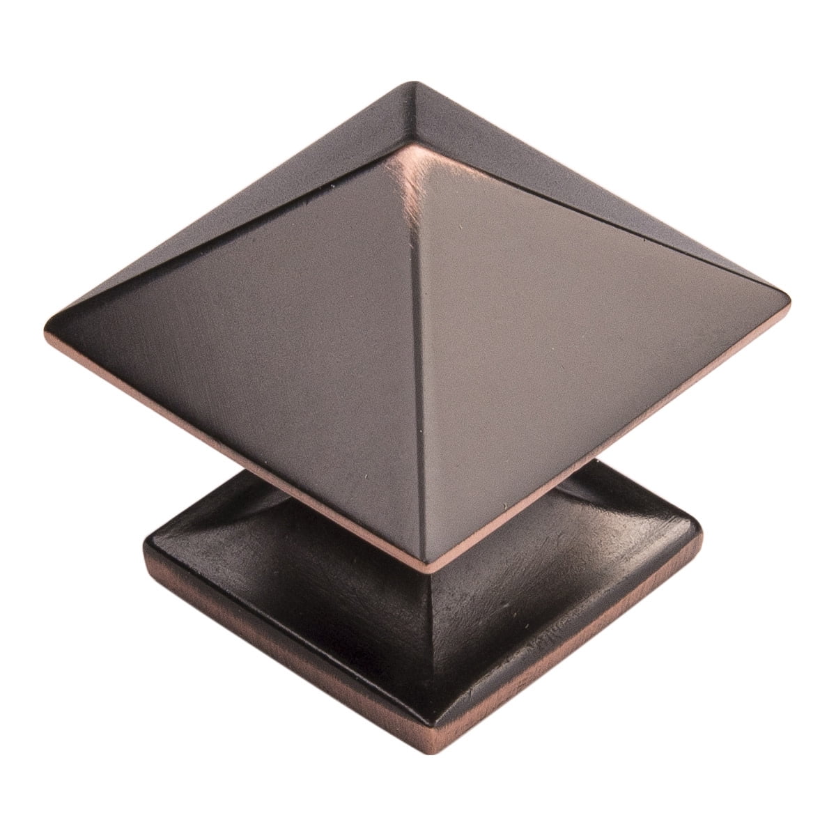 Oil-Rubbed Bronze Square Cabinet Knob with Mounting Hardware