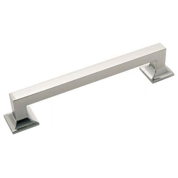 hickory hardware p3018-14 studio collection pull, 6-5/16 inch (160mm) center to center, polished nickel