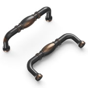 Hickory Hardware Williamsburg 3 Inch Center to Center Oil Rubbed Bronze Highlighted Cabinet Pull P3050-OBH