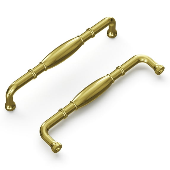 Hickory Hardware P3052-PB-10B 128 mm CC Williamsburg Cabinet Pull, Polished Brass - Pack of 10