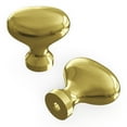 thumbnail image 1 of Hickory Hardware Williamsburg Collection Knob, 1-1/4" X 13/16" Oval - Polished Brass, 1 of 3