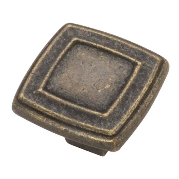 Hickory Hardware Corinth Collection Knob, 1-7/16" Sq - Windover Antique