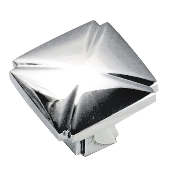 1-3/16" Square Bridges Cabinet Knob - Chrome