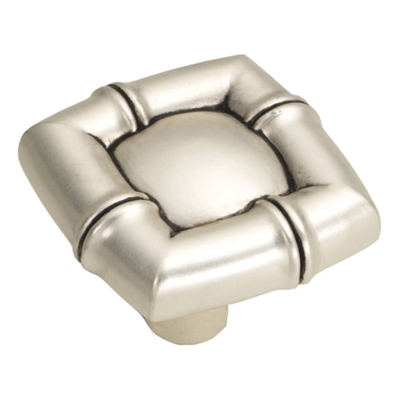 Hickory Hardware Bamboo 1-1/4 Inch Diameter Satin Antique Silver Cabinet Knob P3443-SAS
