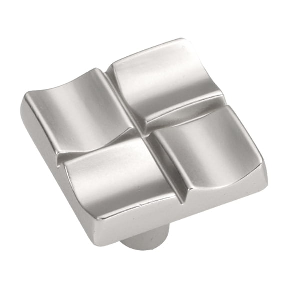 Hickory Hardware Tidal Collection Knob, 1" Sq - Flat Nickel