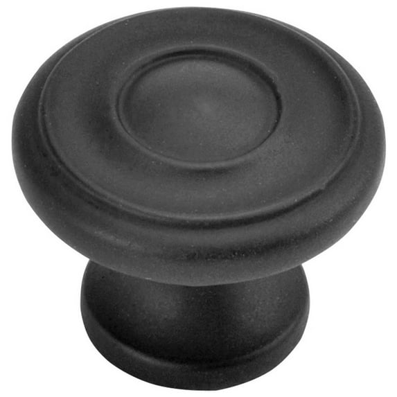 Hickory Hardware P3500 Cottage 1-1/4" Mushroom Cabinet Knob - Black