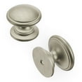 thumbnail image 1 of Hickory Hardware Williamsburg Transitional Round Cabinet Knob 1-1/4 in. D 1 in. Stainless Steel 1 pk, 1 of 7