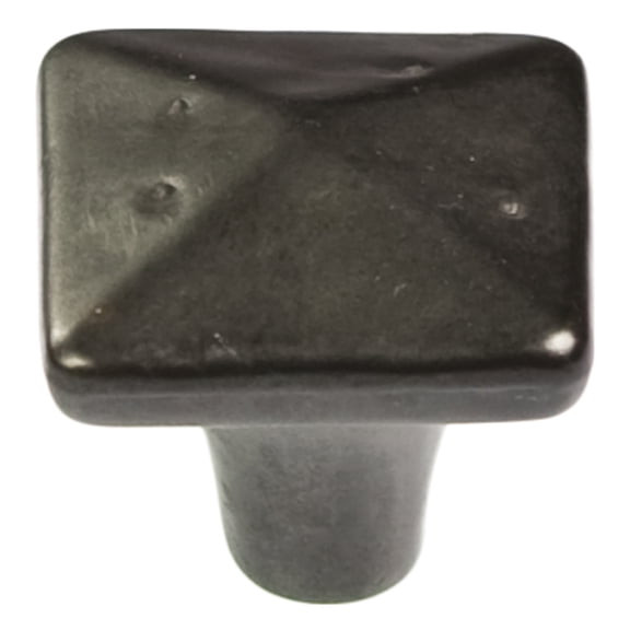 Belwith P3670-Bi Knob Square 1-1/4in Black Iron, PartNo P3670-BI, by Belwith Pro