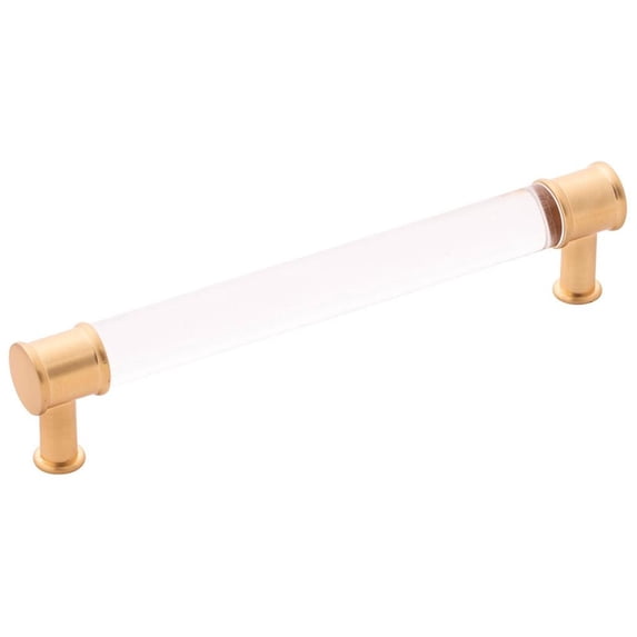 Hickory Hardware P3702-10Pack Pack Of 10 - Crysacrylic / Brushed Golden Brass
