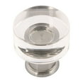 thumbnail image 1 of Hickory Hardware P3708-CASN Midway Collection Pull, 1 Inch Diameter, Crysacrylic with Satin Nickel, 1 of 7