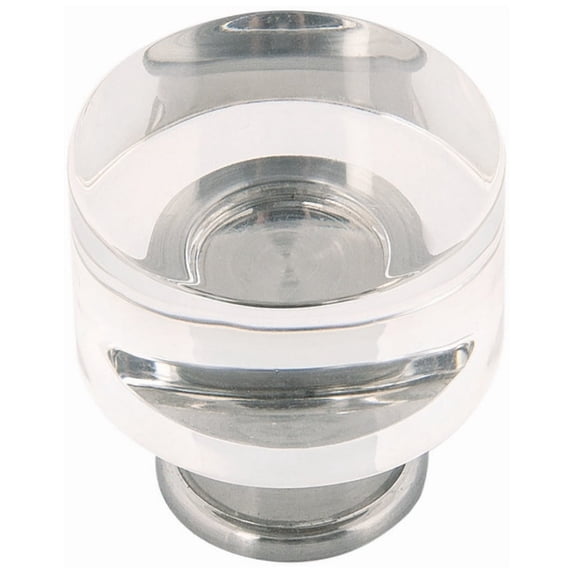 Hickory Hardware P3709-10Pack Midway Pack Of (10) 1-1/4" Chic Acrylic Clear Round Button