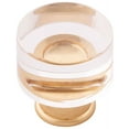 thumbnail image 1 of Midway Collection 1-1/4 In. Crysacrylic With Brushed Golden Brass Finish Cabinet Knob, 1 of 7