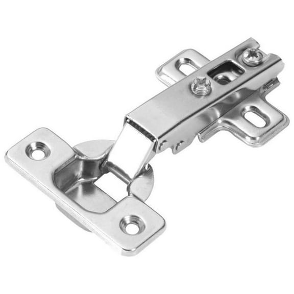 Hickory Hardware 4.5 x 2.5 Inch Slide-On Full Overlay 105 Degree Frameless Hinge - Polished Nickel P5107-14