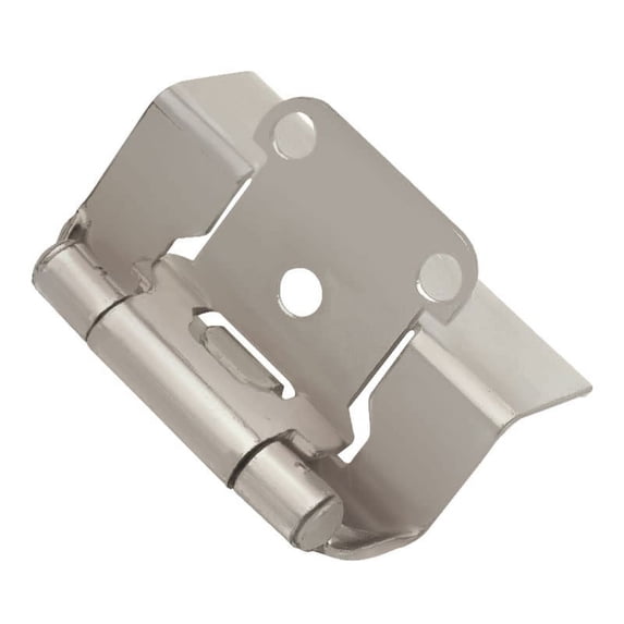 Hickory Hardware Full Wrap 1/2 inch Overlay Hinge Pair Satin Nickel P5710F-SN